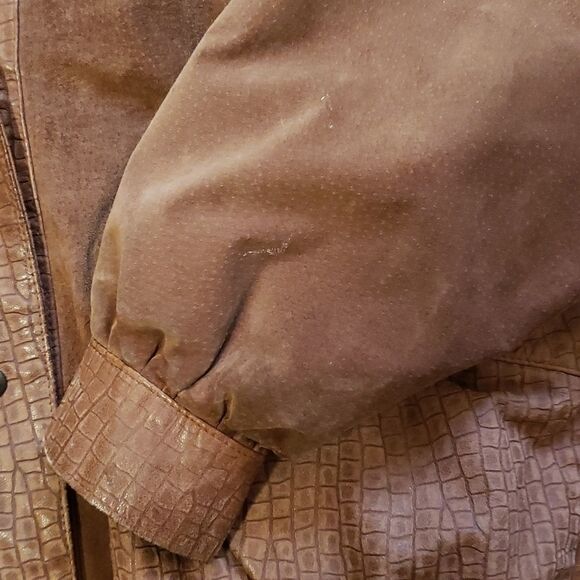 𝅺Vintage Avanti Genuine Pig Suede Pig Nappa Brown Jacket Size Large Brown Lined - Picture 6 of 9